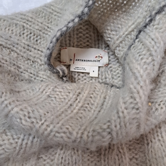 ANTHROPOLOGIE Perri Ombre  Turtleneck striped sweater Tunic - Picture 7 of 12